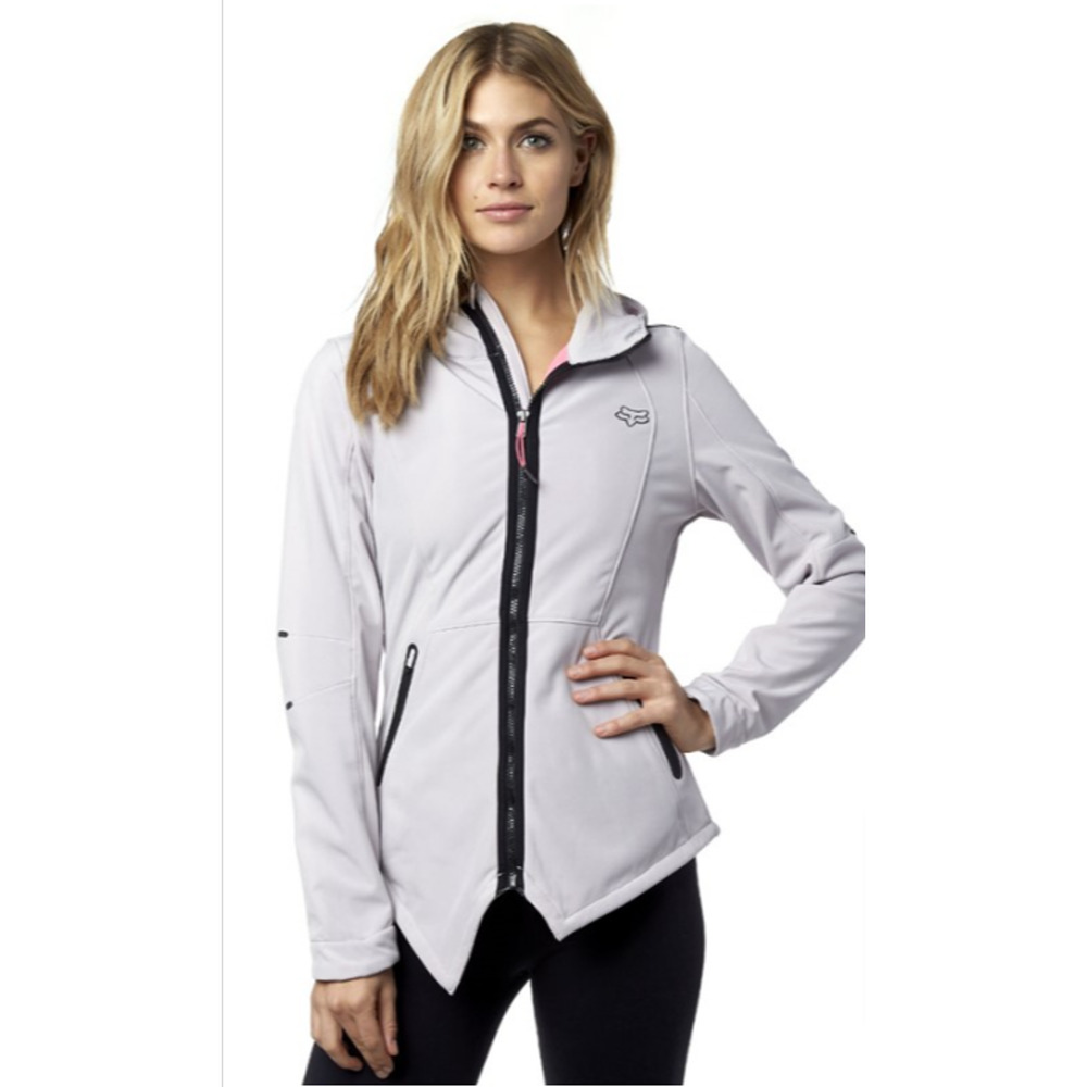 Fox Light Gray Softshell Jacket with Black Trim